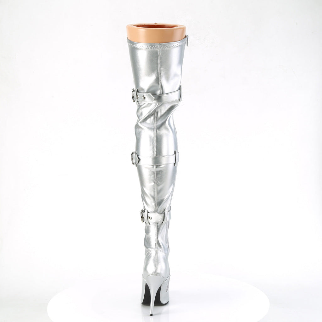 Pleaser   SEDUCE-3028 Slv Str Metallic Pu