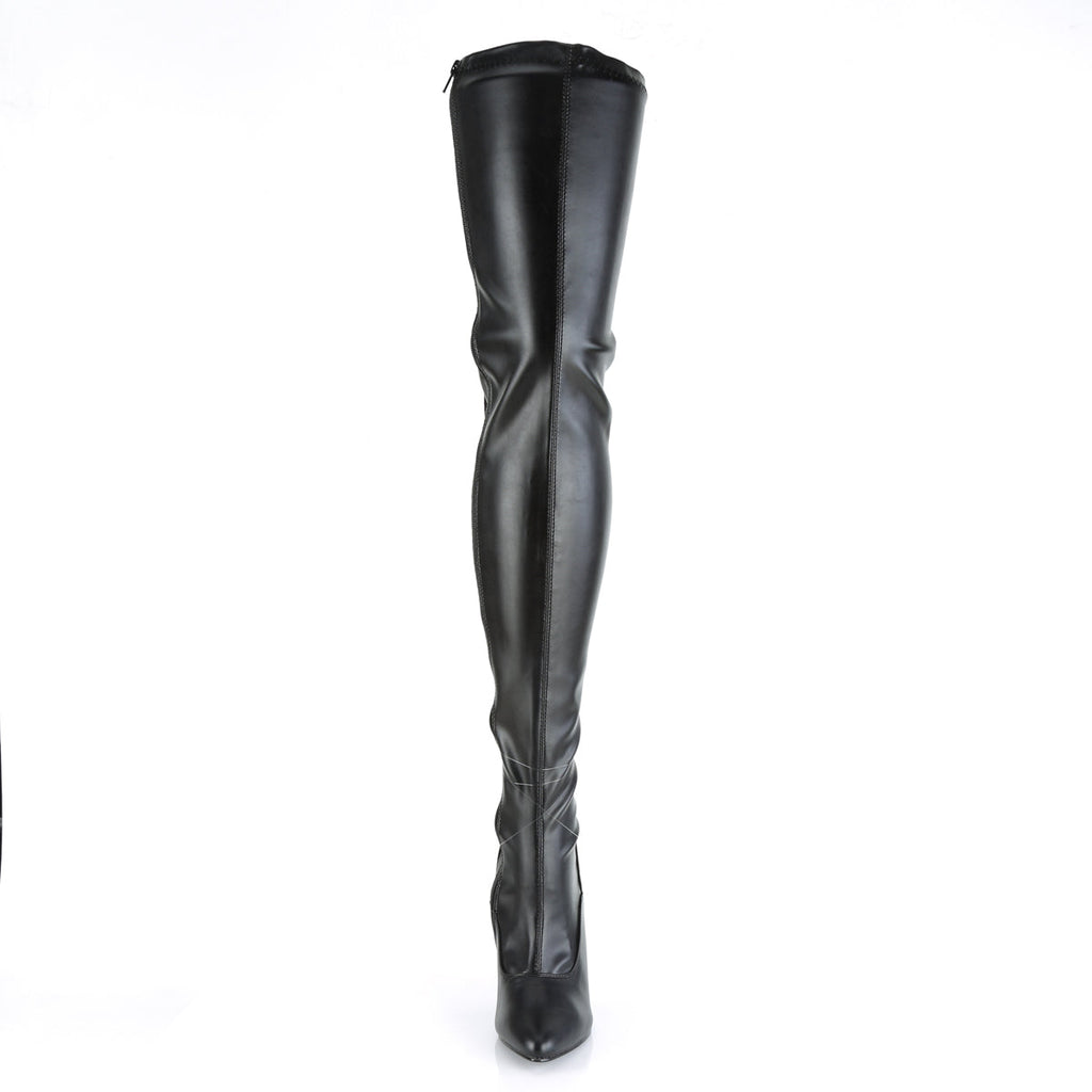 Pleaser Womens Boots SEDUCE-3063 Blk Str Faux Leather