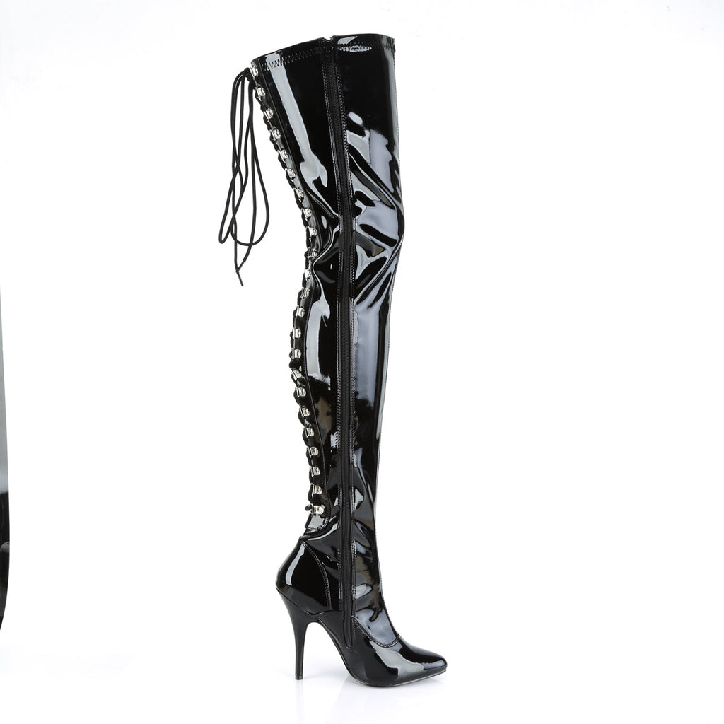 Pleaser Womens Boots SEDUCE-3063 Blk Str Pat