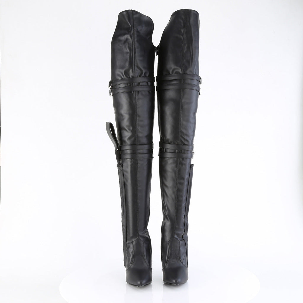 Pleaser  Boots SEDUCE-3080 Blk Str. Faux Leather