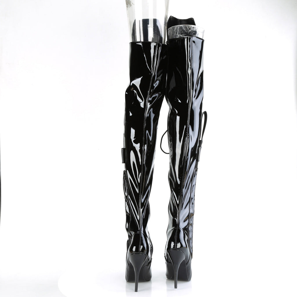 Pleaser  Boots SEDUCE-3082 Blk Str. Pat