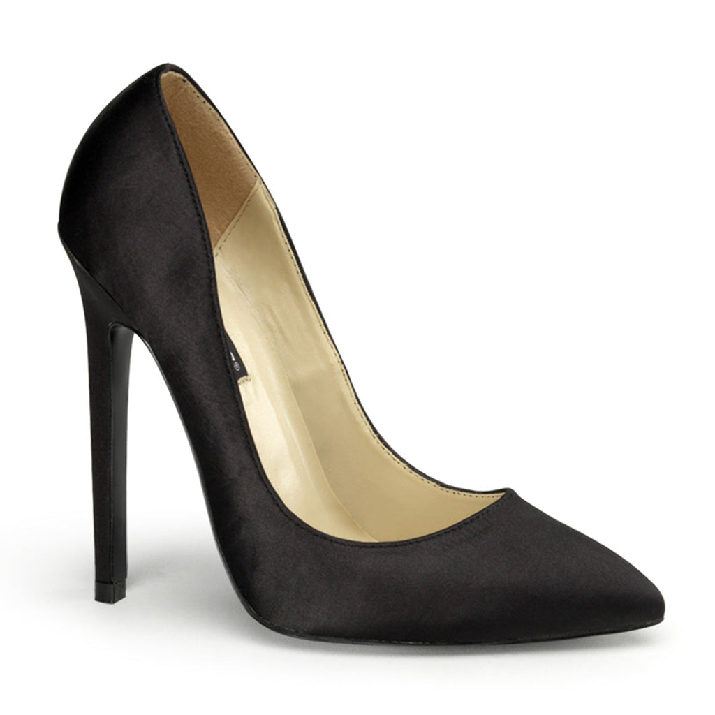 Pleaser Womens Pumps SEXY-20 Blk Satin