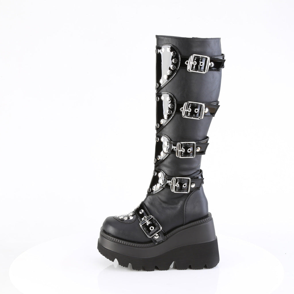 DemoniaCult   SHAKER-210 Blk Vegan Leather