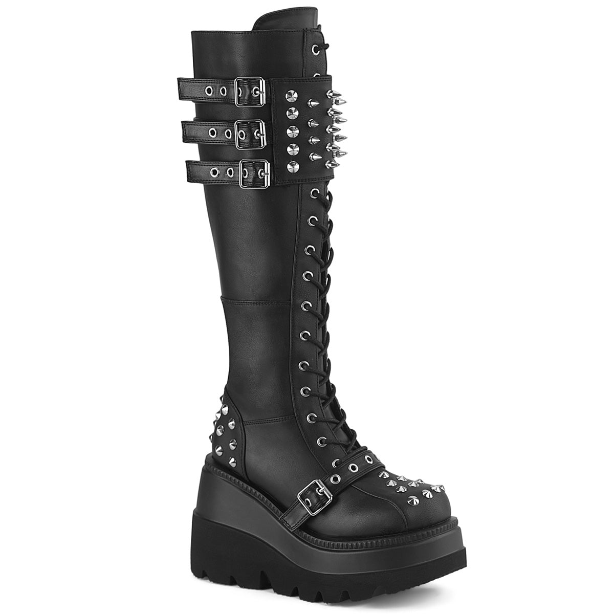 DemoniaCult   SHAKER-225 Blk Vegan Leather