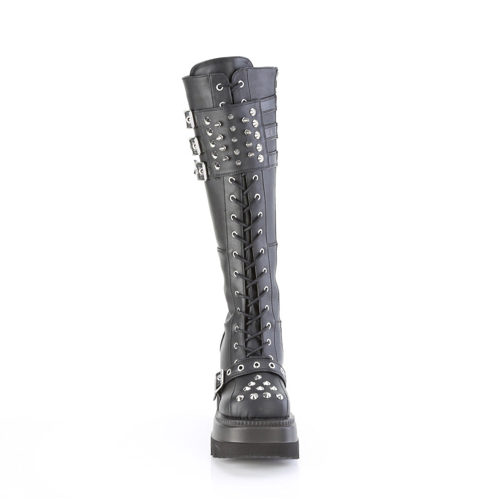 DemoniaCult   SHAKER-225 Blk Vegan Leather