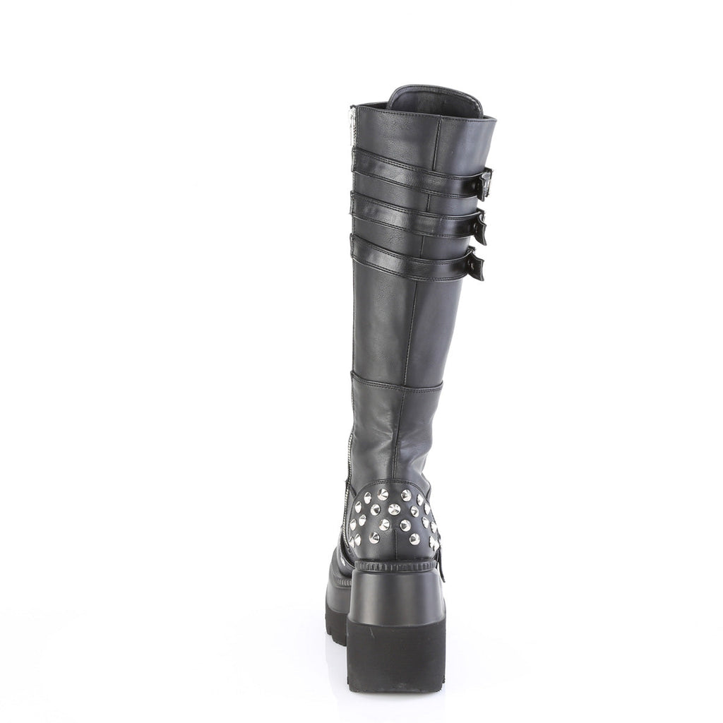 DemoniaCult   SHAKER-225 Blk Vegan Leather