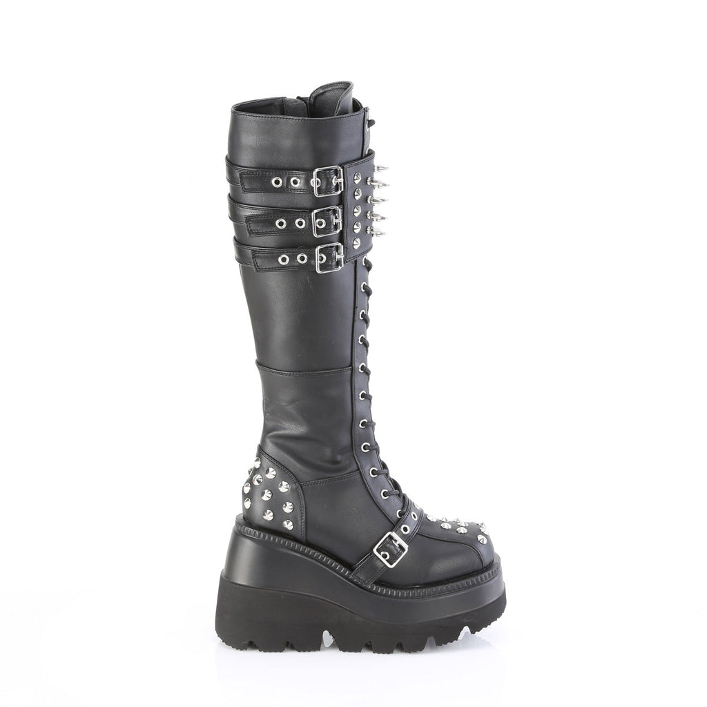 DemoniaCult   SHAKER-225 Blk Vegan Leather