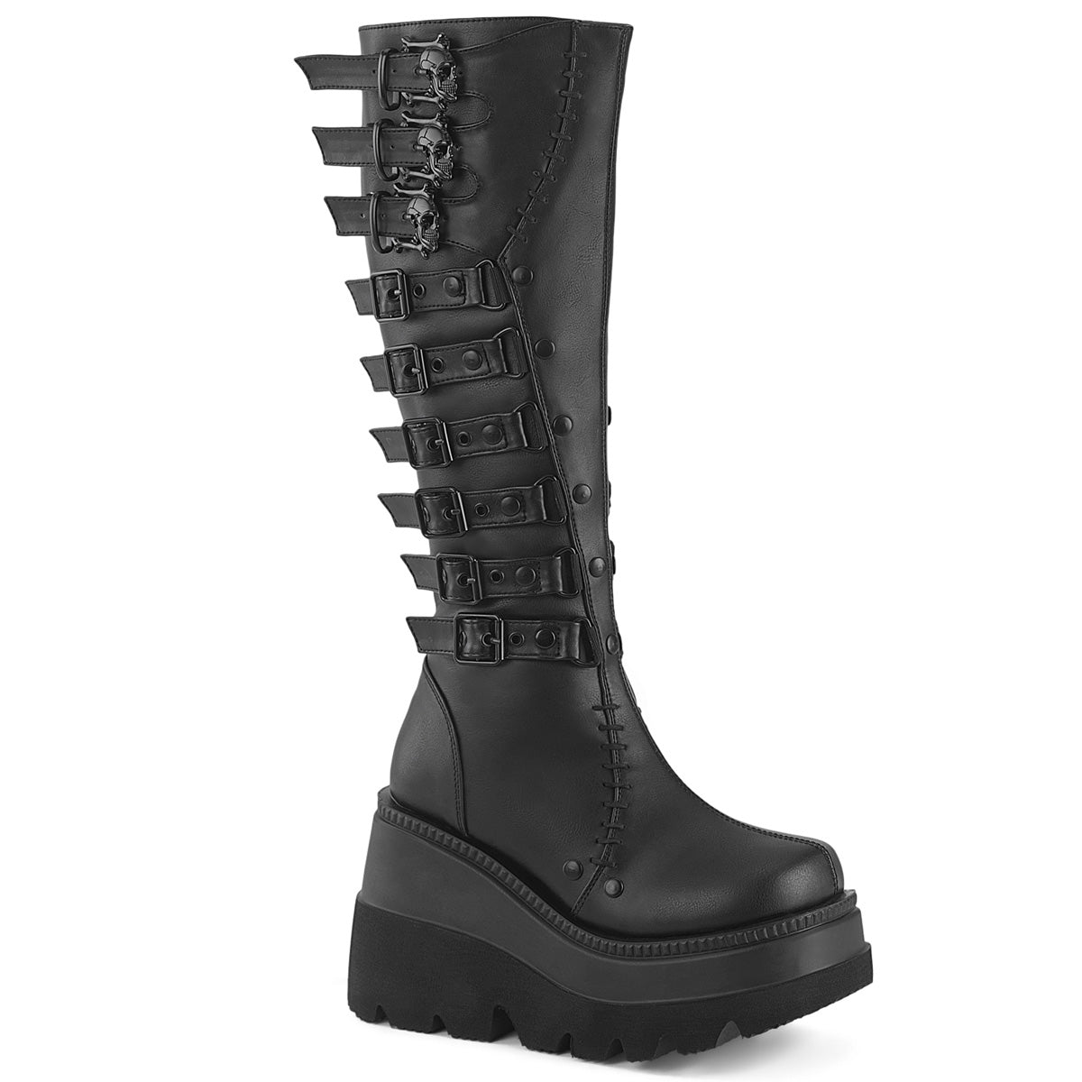 DemoniaCult   SHAKER-232 Blk Vegan Leather