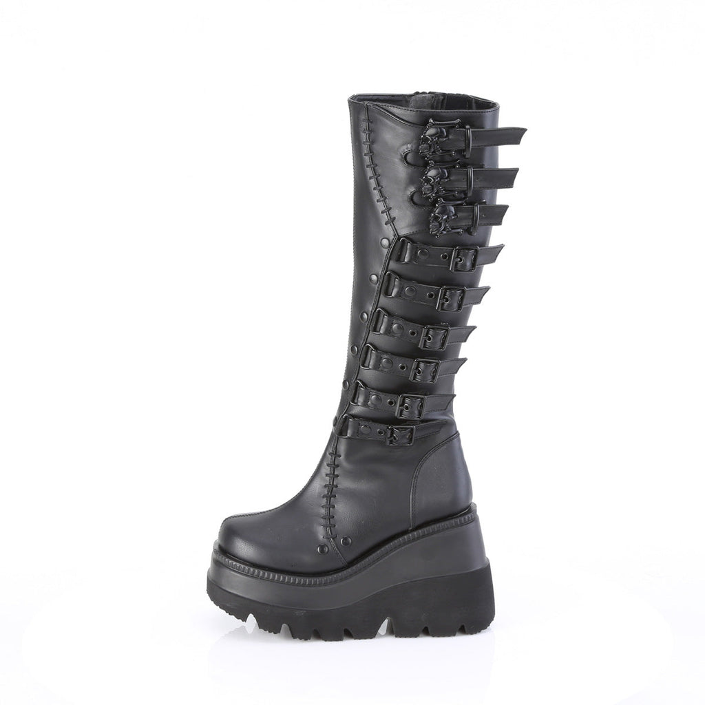 DemoniaCult   SHAKER-232 Blk Vegan Leather