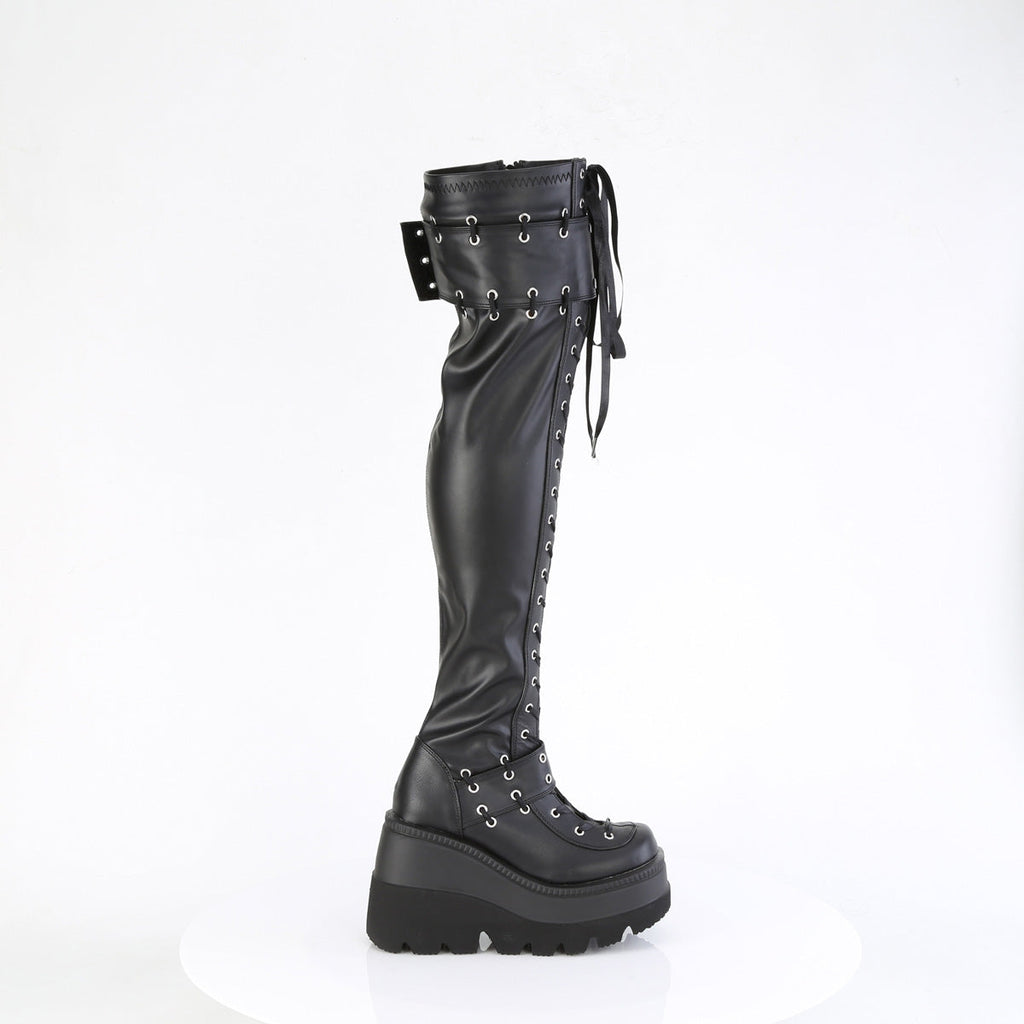 DemoniaCult   SHAKER-325 Blk Vegan Leather