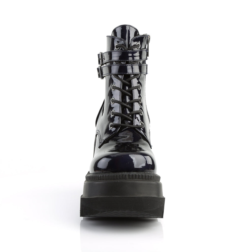 DemoniaCult Womens Ankle Boots SHAKER-52 Blk Hologram