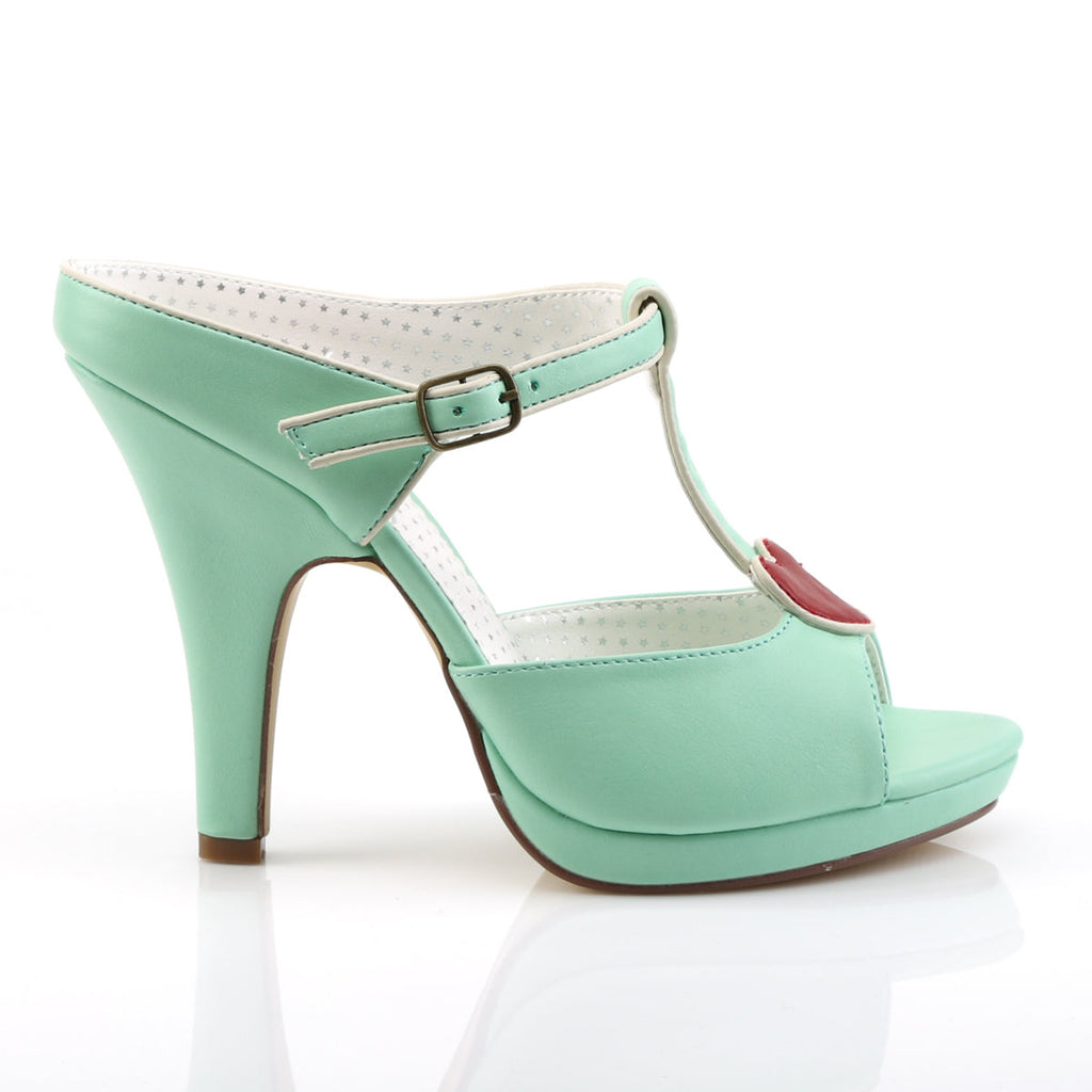 Pin Up Couture Womens Pumps SIREN-09 Mint Faux Leather