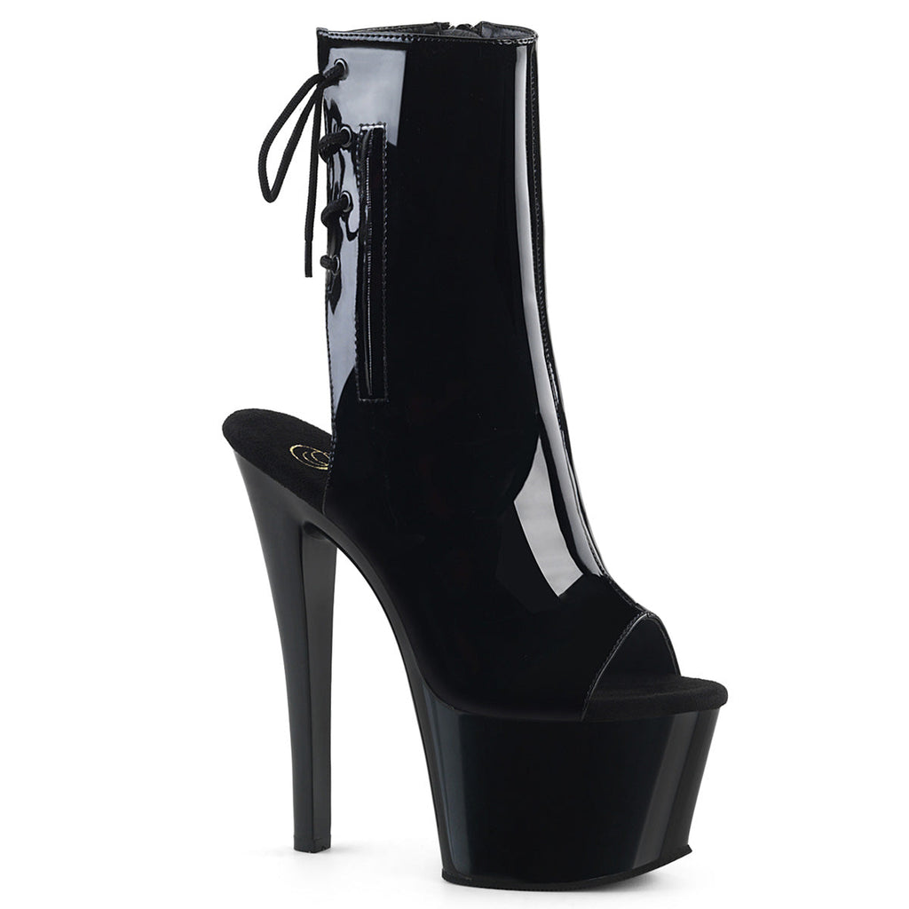 Pleaser Womens Ankle Boots SKY-1018 Blk Pat/Blk