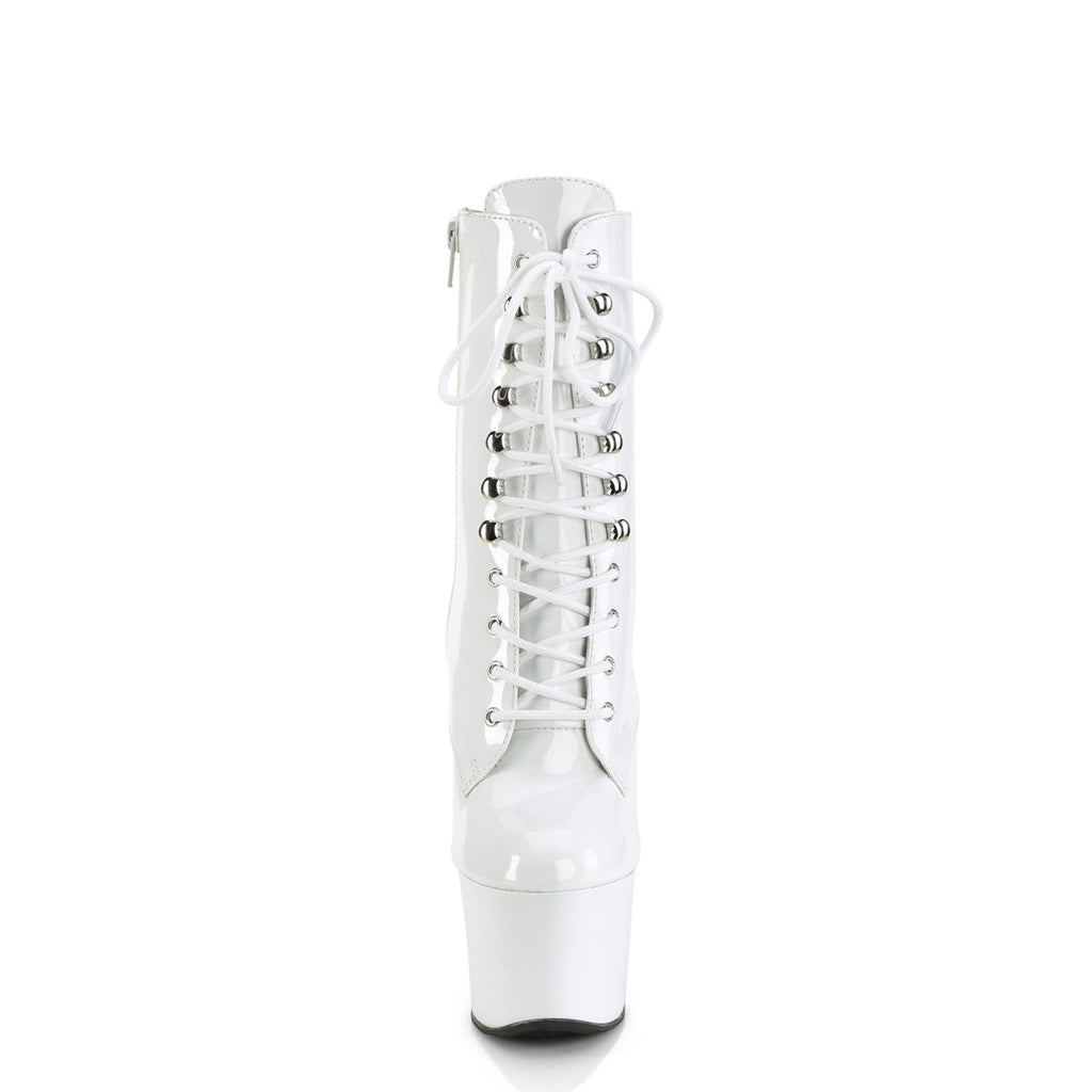 Pleaser Womens Ankle Boots SKY-1020 Wht Pat/Wht