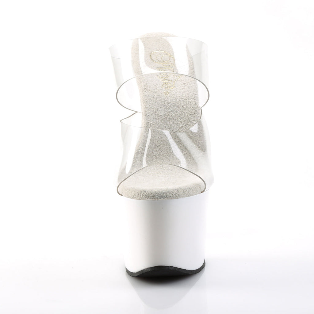 Pleaser Womens Sandals SKY-302 Clr/Wht