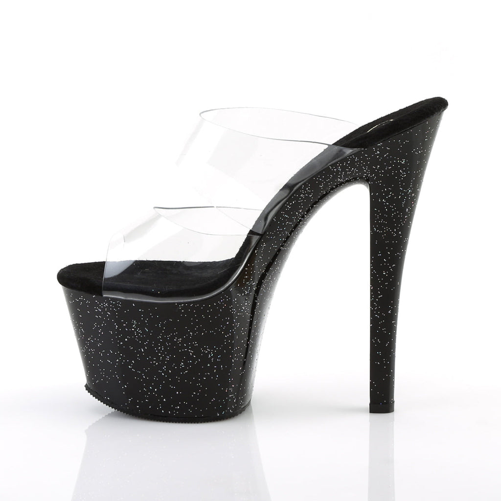 Pleaser Womens Sandals SKY-302MG Clr/Blk
