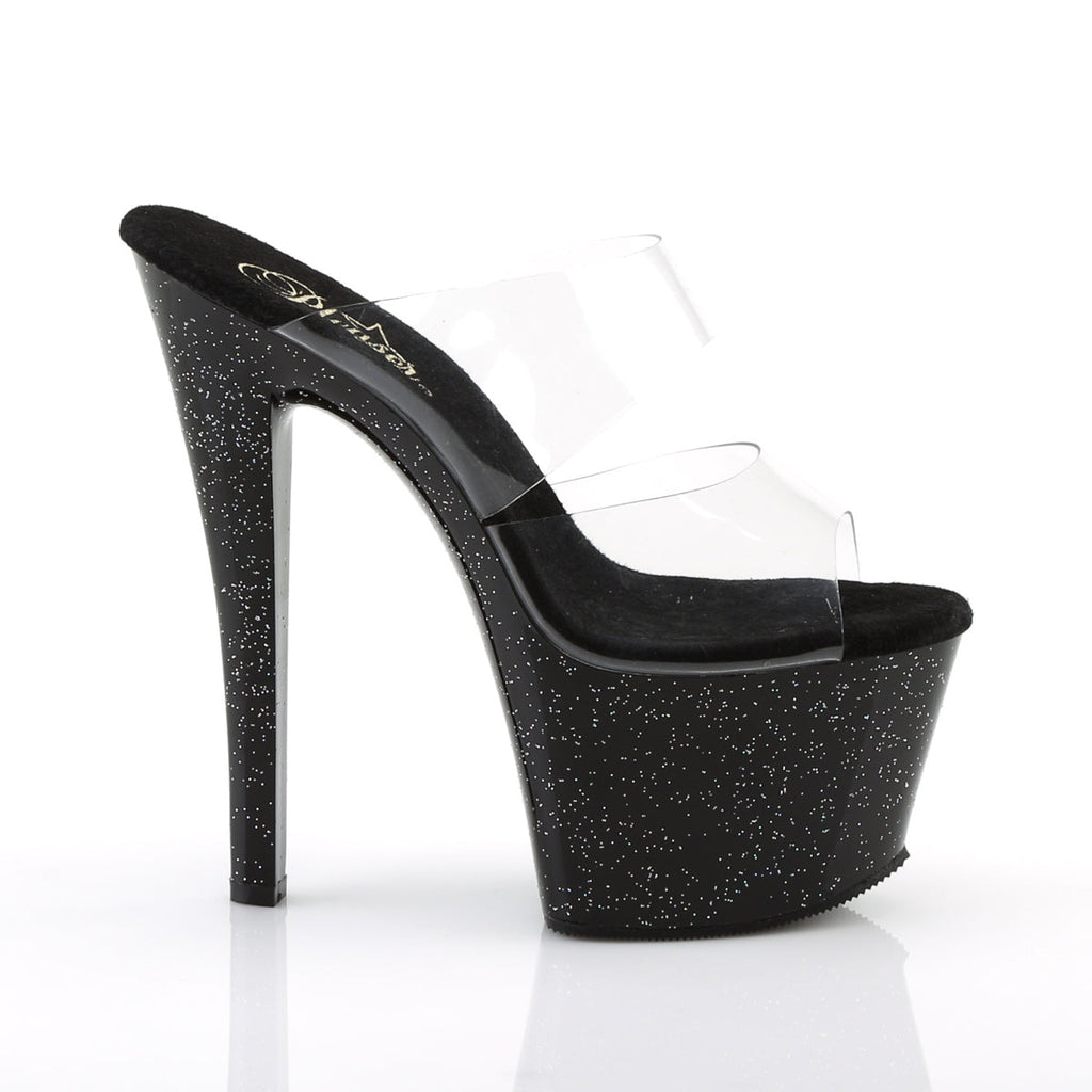 Pleaser Womens Sandals SKY-302MG Clr/Blk