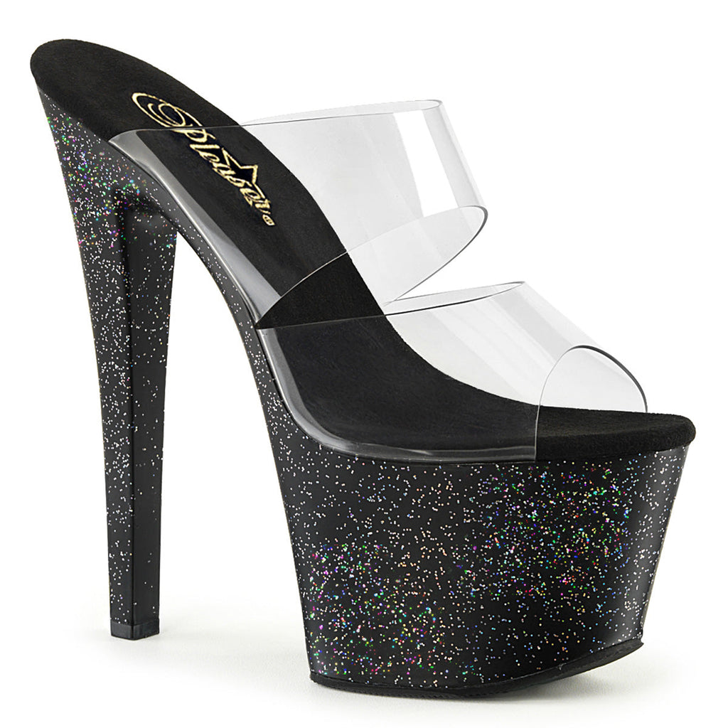Pleaser Womens Sandals SKY-302MG Clr/Blk