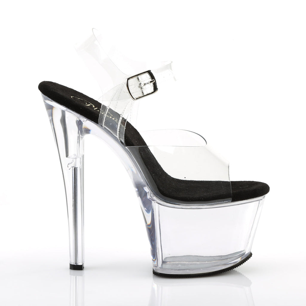 Pleaser Womens Sandals SKY-308 Clr-Blk/Clr