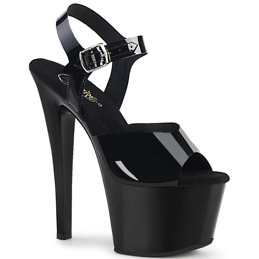 Pleaser Womens Sandals SKY-308N Blk (Jelly-Like) TPU/Blk