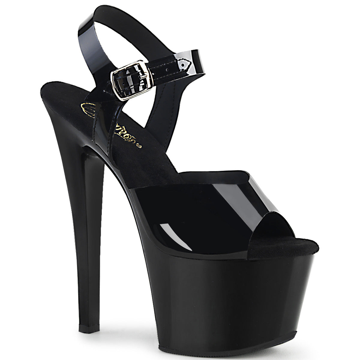 Pleaser Womens Sandals SKY-308N Blk (Jelly-Like) TPU/Blk