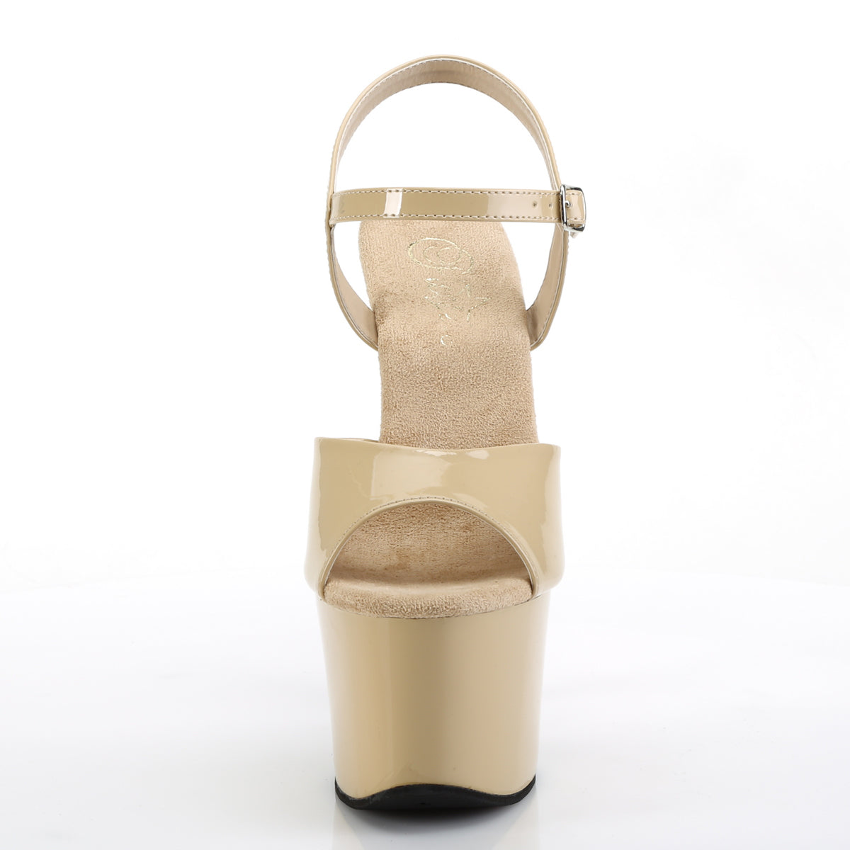 Pleaser Womens Sandals SKY-309 Cream Pat/Cream
