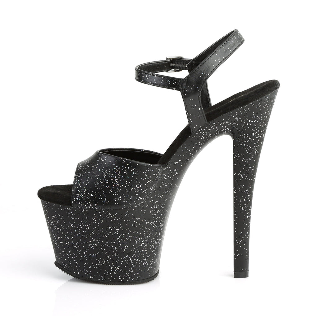 Pleaser Womens Sandals SKY-309MMG Blk Faux Leather/Blk Matte