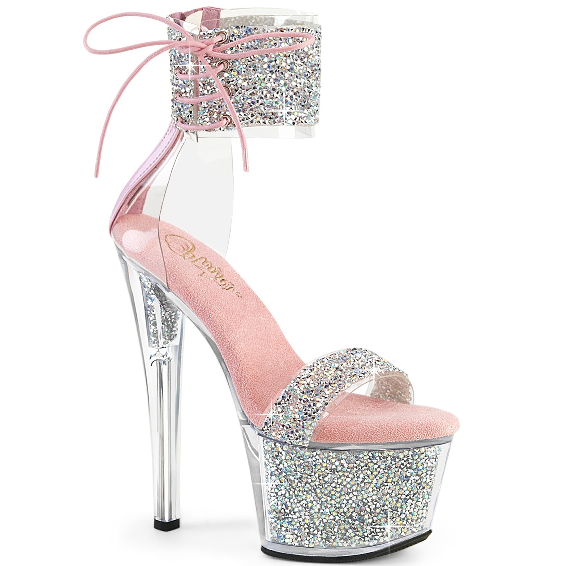 Pleaser   SKY-327RSI Slv Multi RS-B. Pink/Slv RS