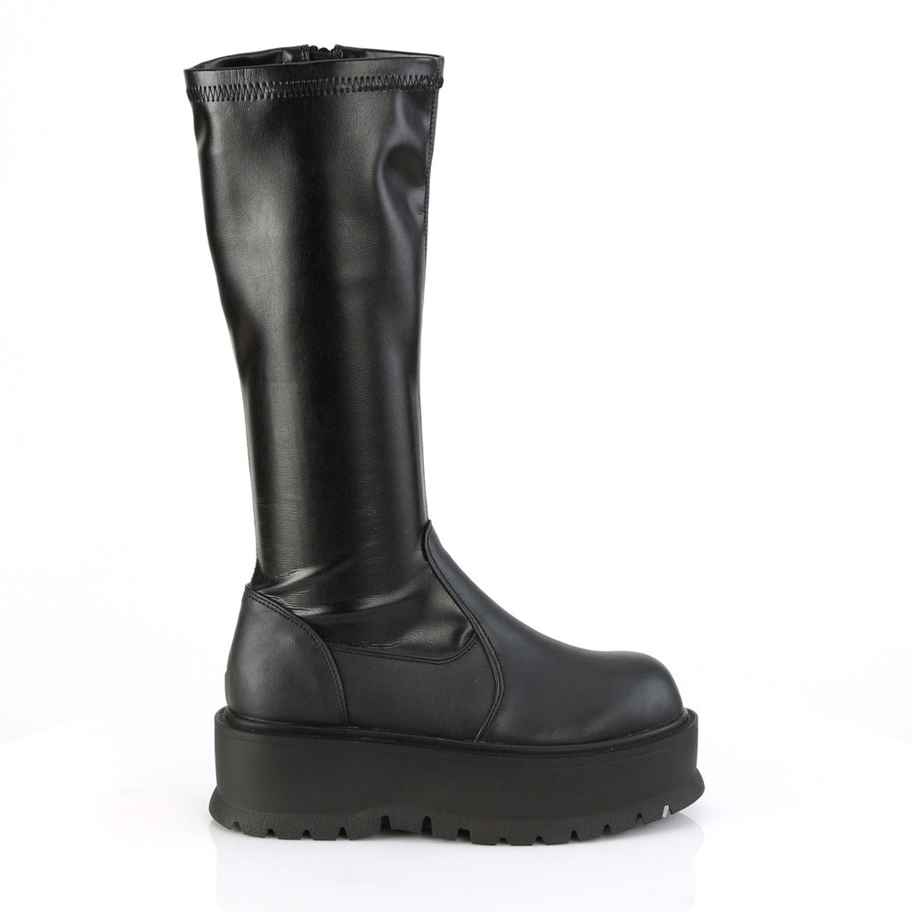 DemoniaCult Womens Boots SLACKER-200 Blk Str Vegan Leather