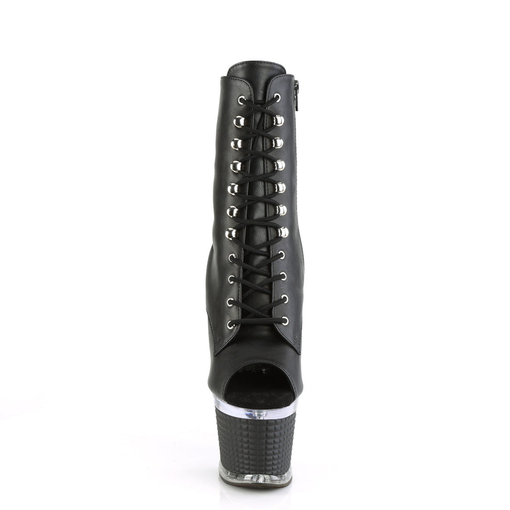 Pleaser  Ankle Boots SPECTATOR-1021 Blk Faux Leather/Clr-Blk Matte