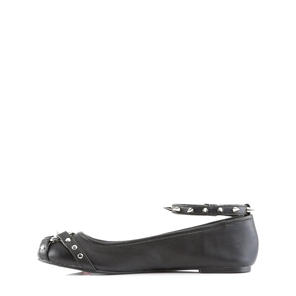 DemoniaCult Womens Low Shoe STAR-23 Blk Vegan Leather