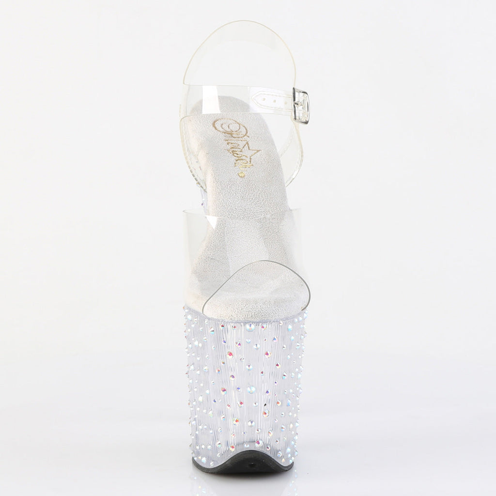 Pleaser Women's Platform Shoes STARDANCE-808 Clr/Clr-Slv Multi RS
