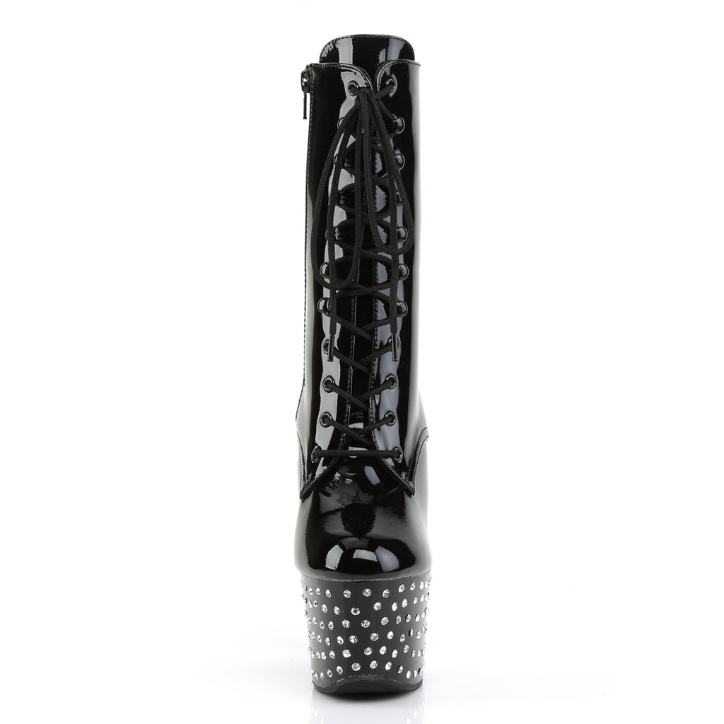 Pleaser Womens Ankle Boots STARDUST-1020-7 Blk/Blk