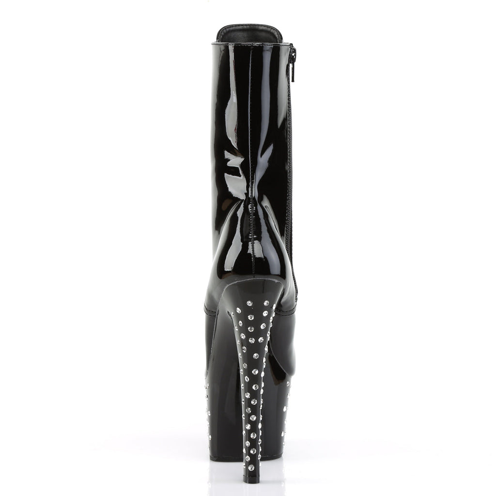 Pleaser Womens Ankle Boots STARDUST-1020-7 Blk/Blk