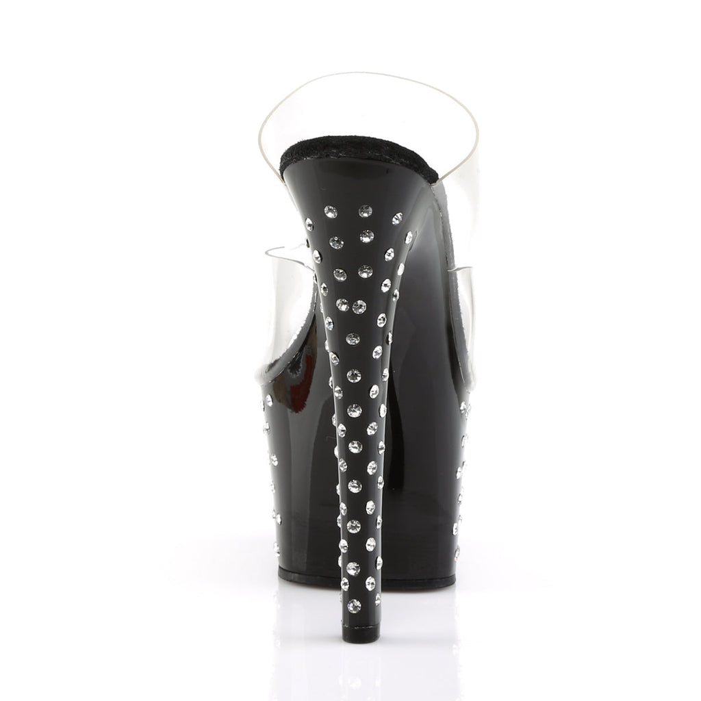 Pleaser Womens Sandals STARDUST-702 Clr/Blk