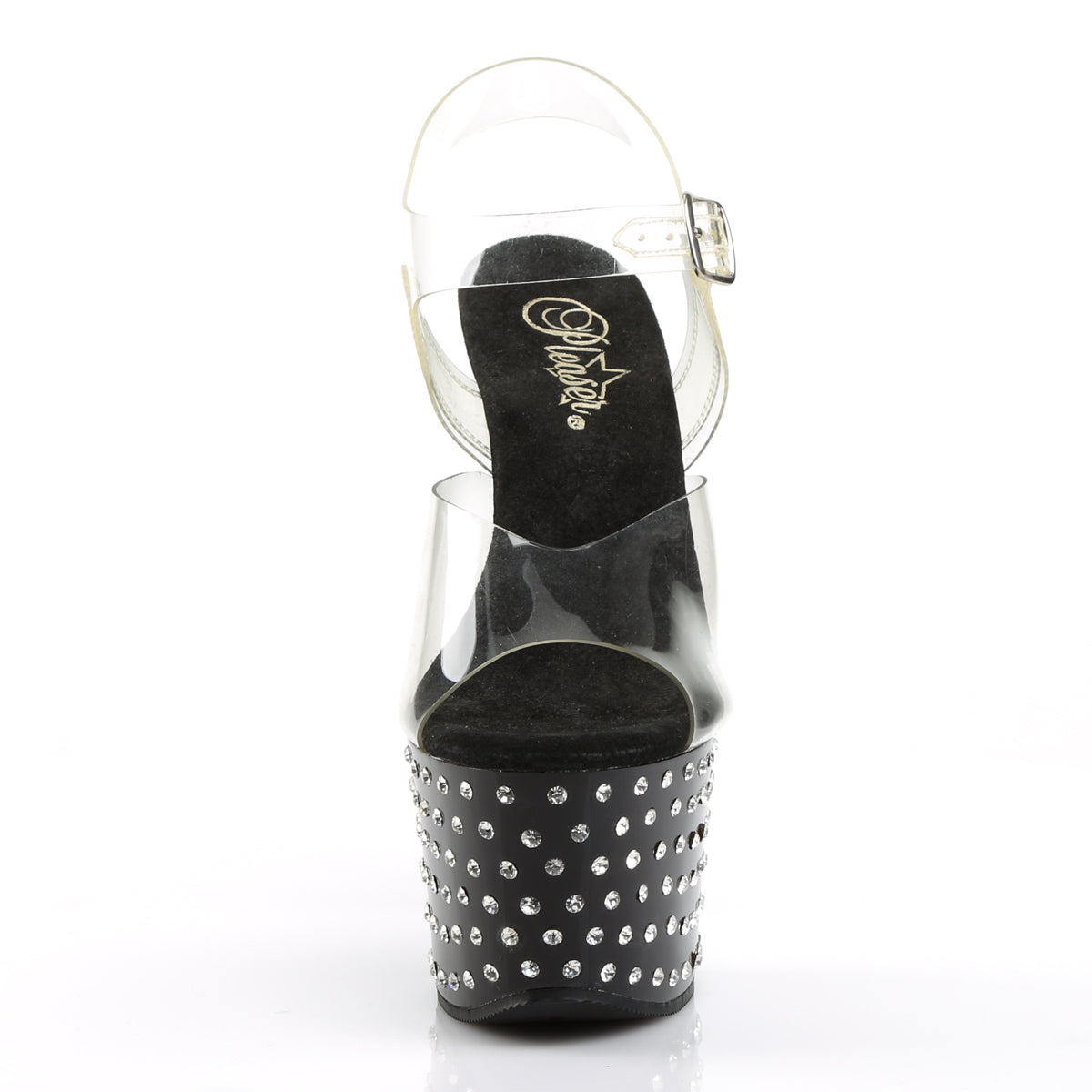 Pleaser Womens Sandals STARDUST-708 Clr/Blk
