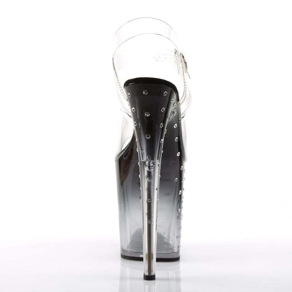 Pleaser Womens Sandals STARDUST-808T Clr/Blk-Clr