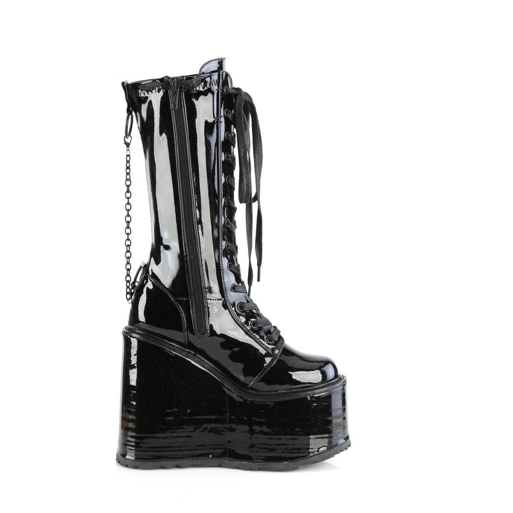 DemoniaCult  Boots SWING-150 Blk Stretch Pat