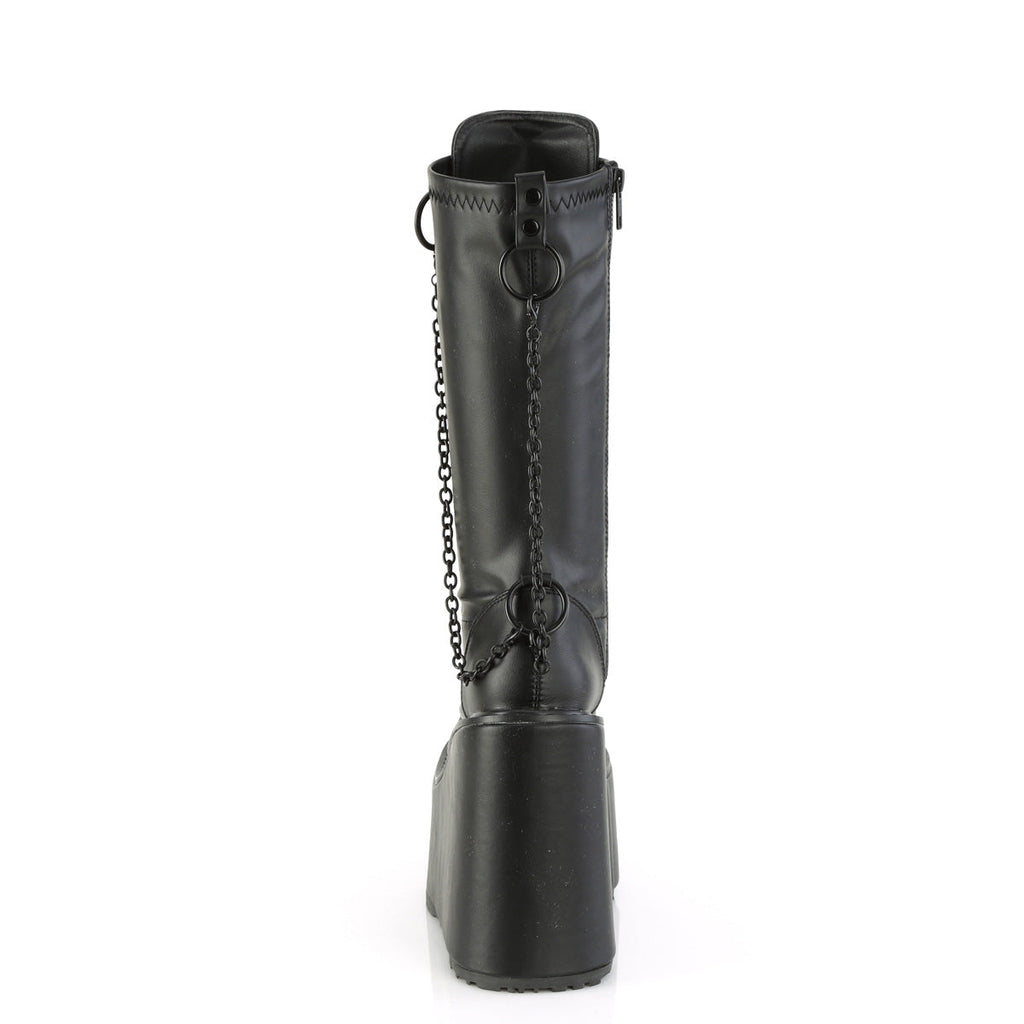 DemoniaCult  Boots SWING-150 Blk Stretch Vegan Leather