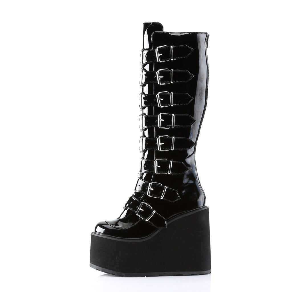 DemoniaCult Womens Boots SWING-815 Blk Pat