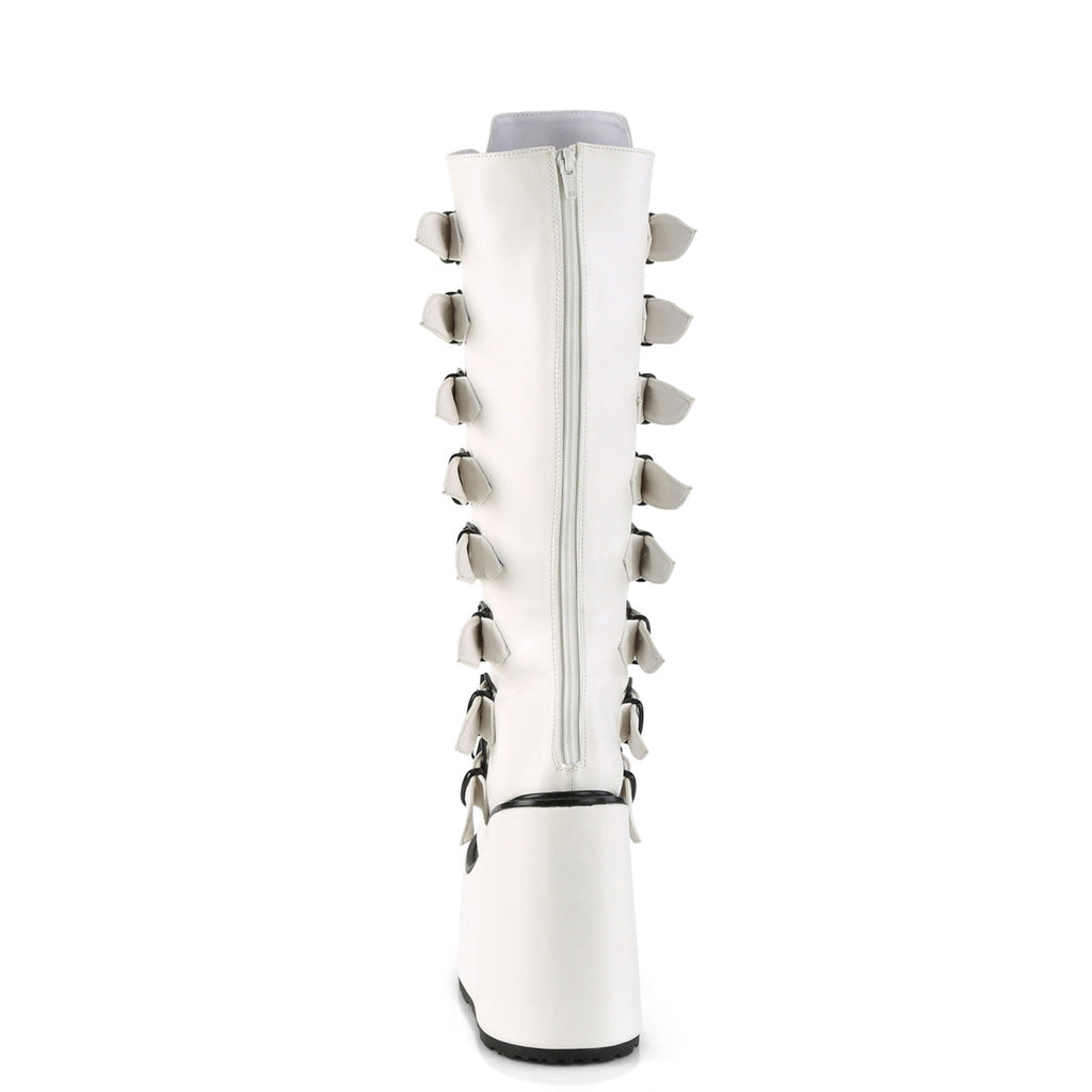 DemoniaCult  Boots SWING-815 Wht Vegan Leather