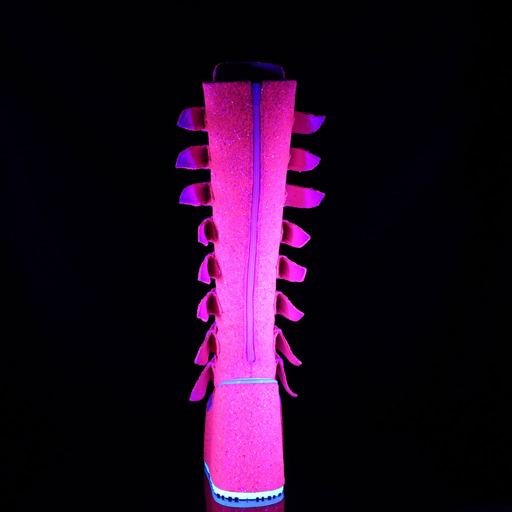 DemoniaCult  Boots SWING-815UV Pink Glitter