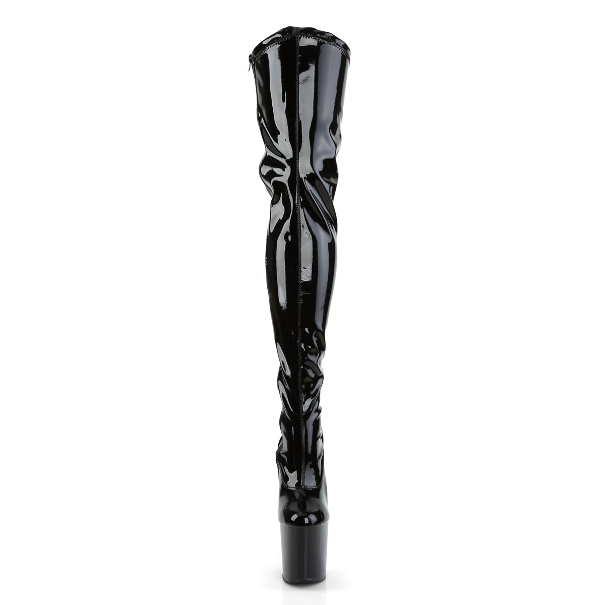 Pleaser Womens  TABOO-3000 Blk Str Pat/Blk