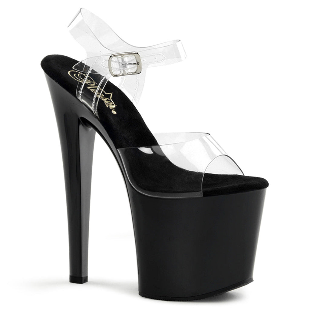 Pleaser Womens Sandals TABOO-708 Clr/Blk