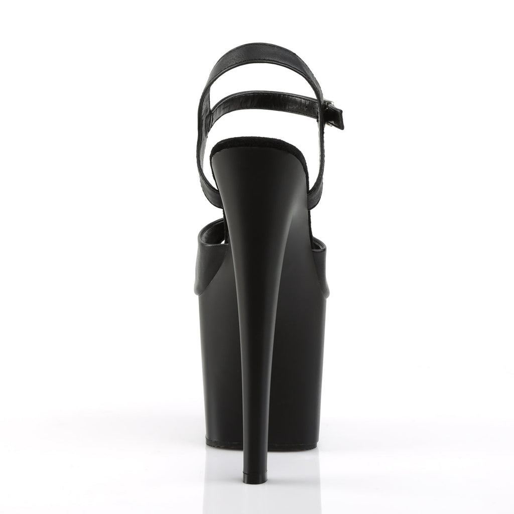 Pleaser Womens Sandals TABOO-709 Blk Faux Leather/Blk Matte