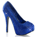 Bordello Womens Pumps TEEZE-06R Royal Blue Satin RS