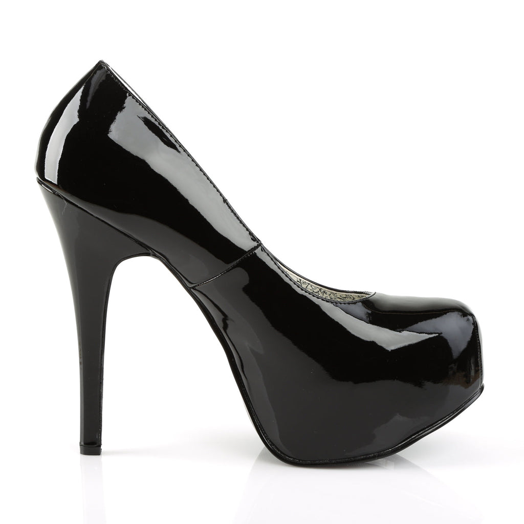 Pleaser Pink Label Womens Pumps TEEZE-06W Blk Pat