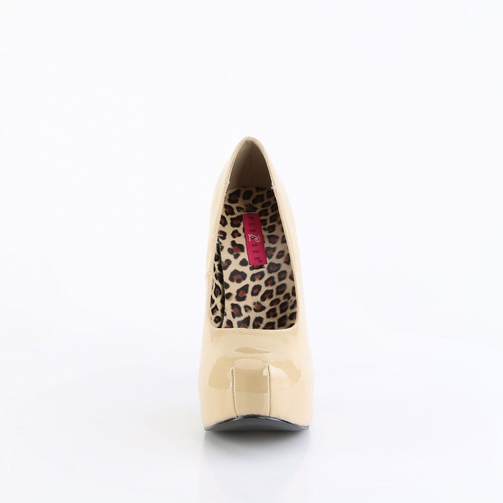 Pleaser Pink Label Womens Pumps TEEZE-06W Cream Pat