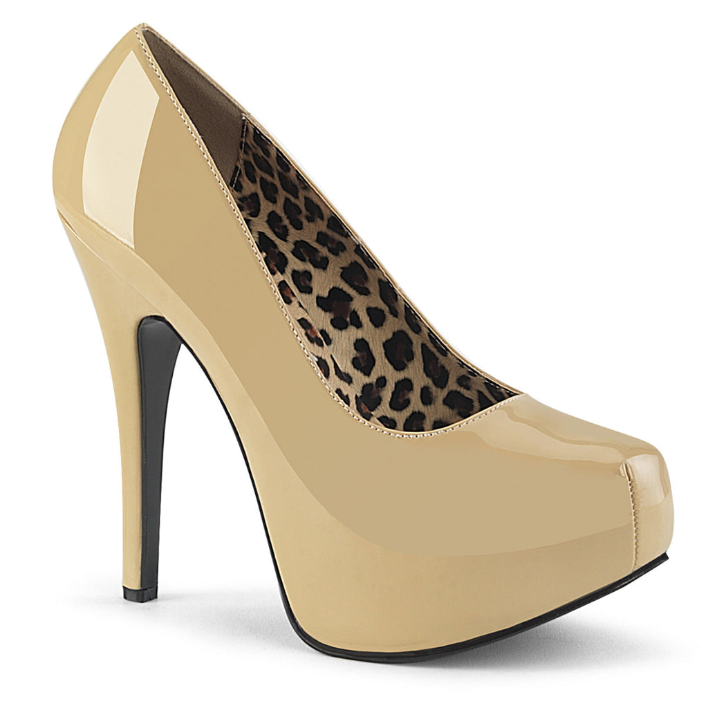 Pleaser Pink Label Womens Pumps TEEZE-06W Cream Pat