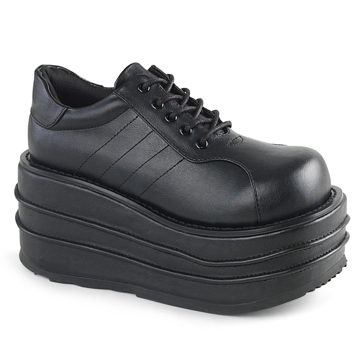 DemoniaCult Mens Boots TEMPO-08 Blk Vegan Leather